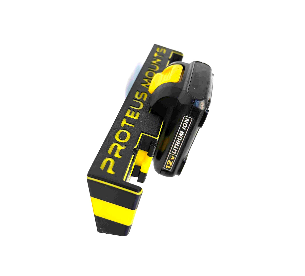 12V DEWALT Battery Holder – 2 Pack Secure-Lock Battery Mounts – Holds Up to 6 Compatible DEWALT 12V Batteries