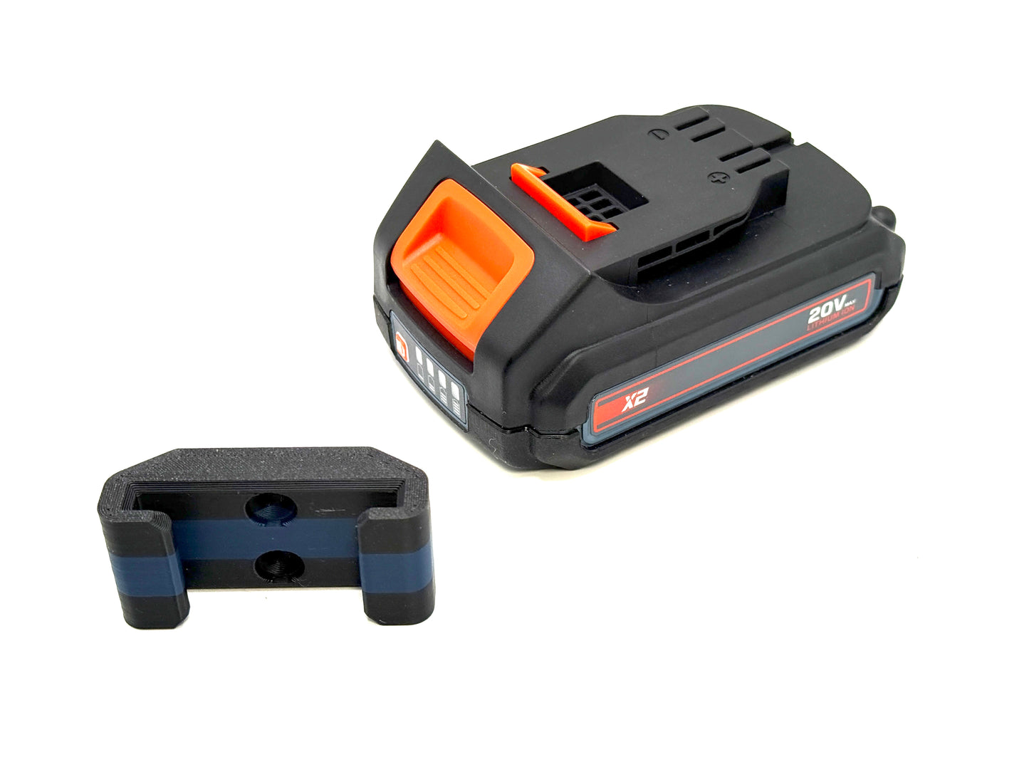 Battery Mounts for Senix 20V - 4-Pack - Wall Mount or Under Shelf Mount - Made in The USA