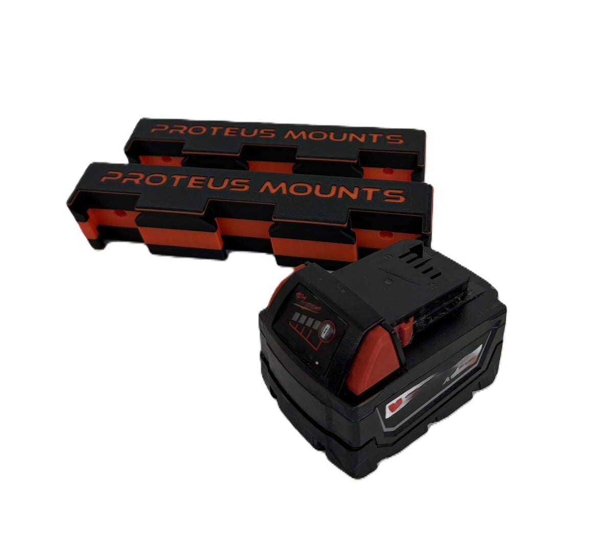 Milwaukee M18 and Forrge Battery mount. 2 pack holds up to 6 battries