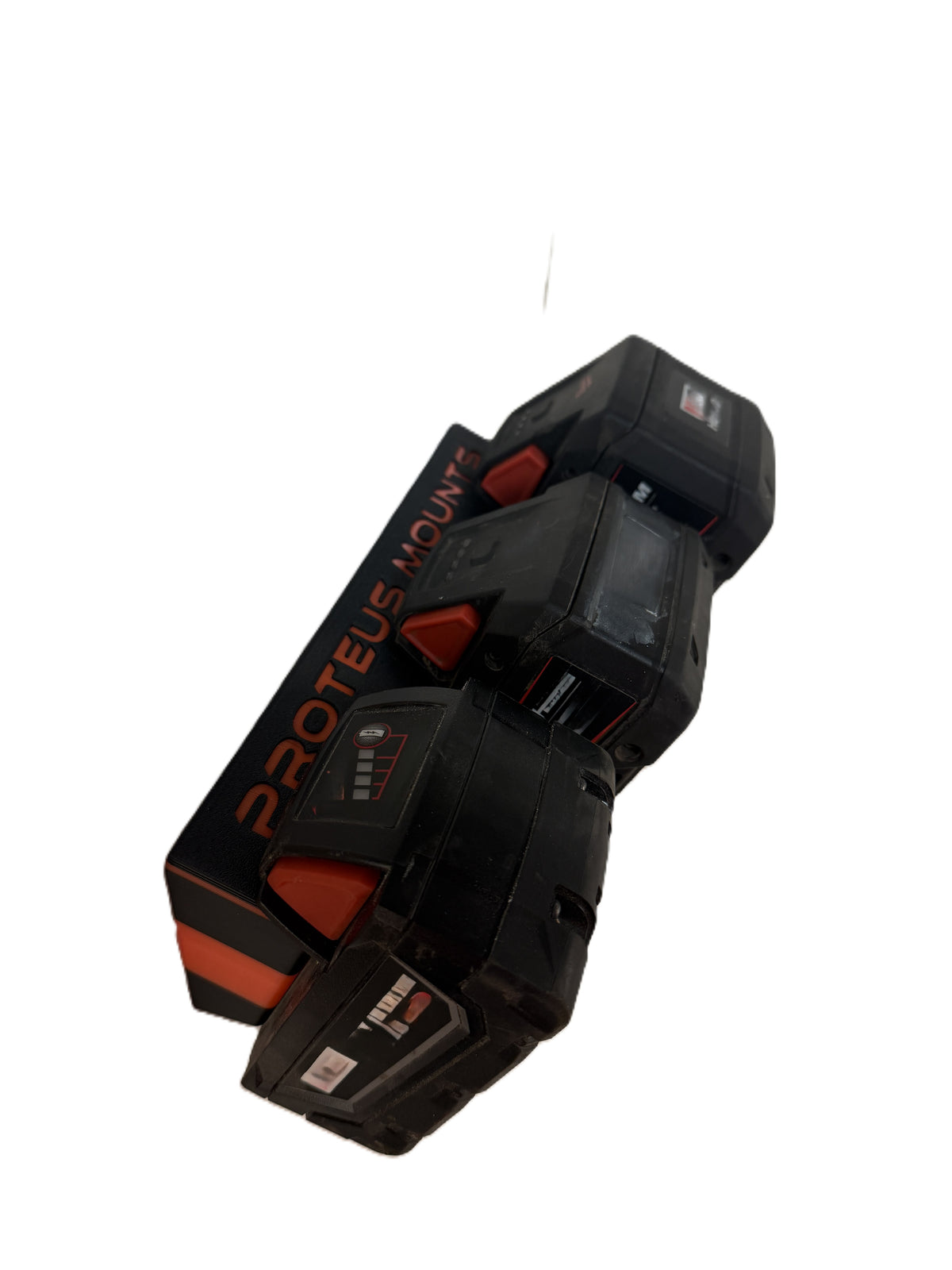 Milwaukee M18 and Forrge Battery mount. 2 pack holds up to 6 battries