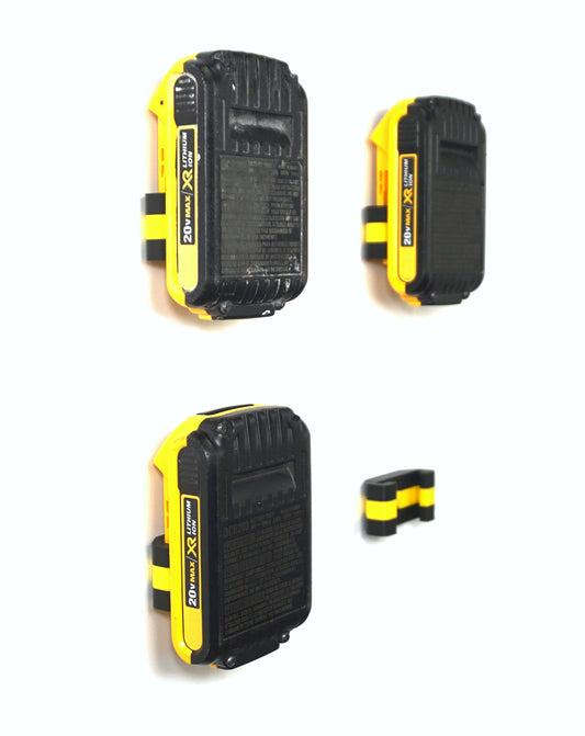 ProteusMounts Battery Holder for DeWalt - Compatible with 20V & 60V Batteries - 4-Pack - Wall Mount - Made in The USA