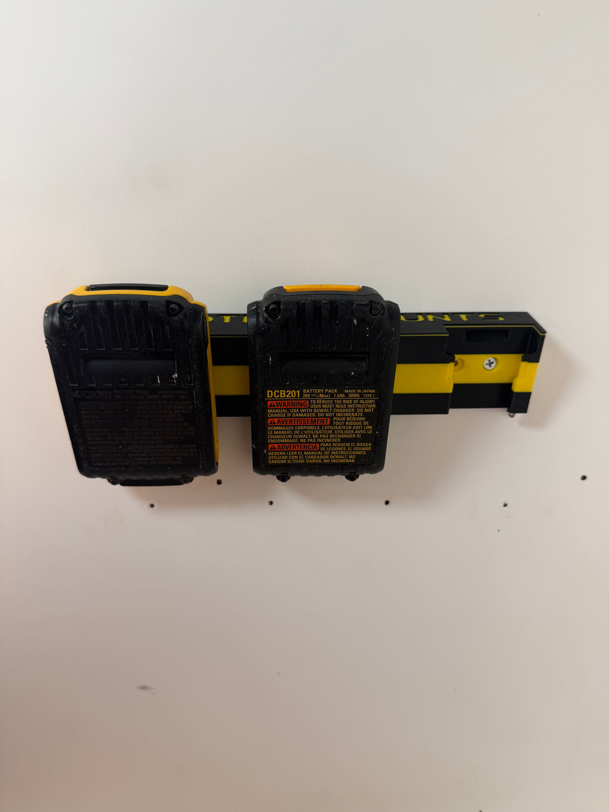 20V & 60V DEWALT Battery Holder – 2 Pack Proteus Mounts Secure-Lock Battery Mounts – Holds Up to 6 Compatible DEWALT 20V or 60V Batteries