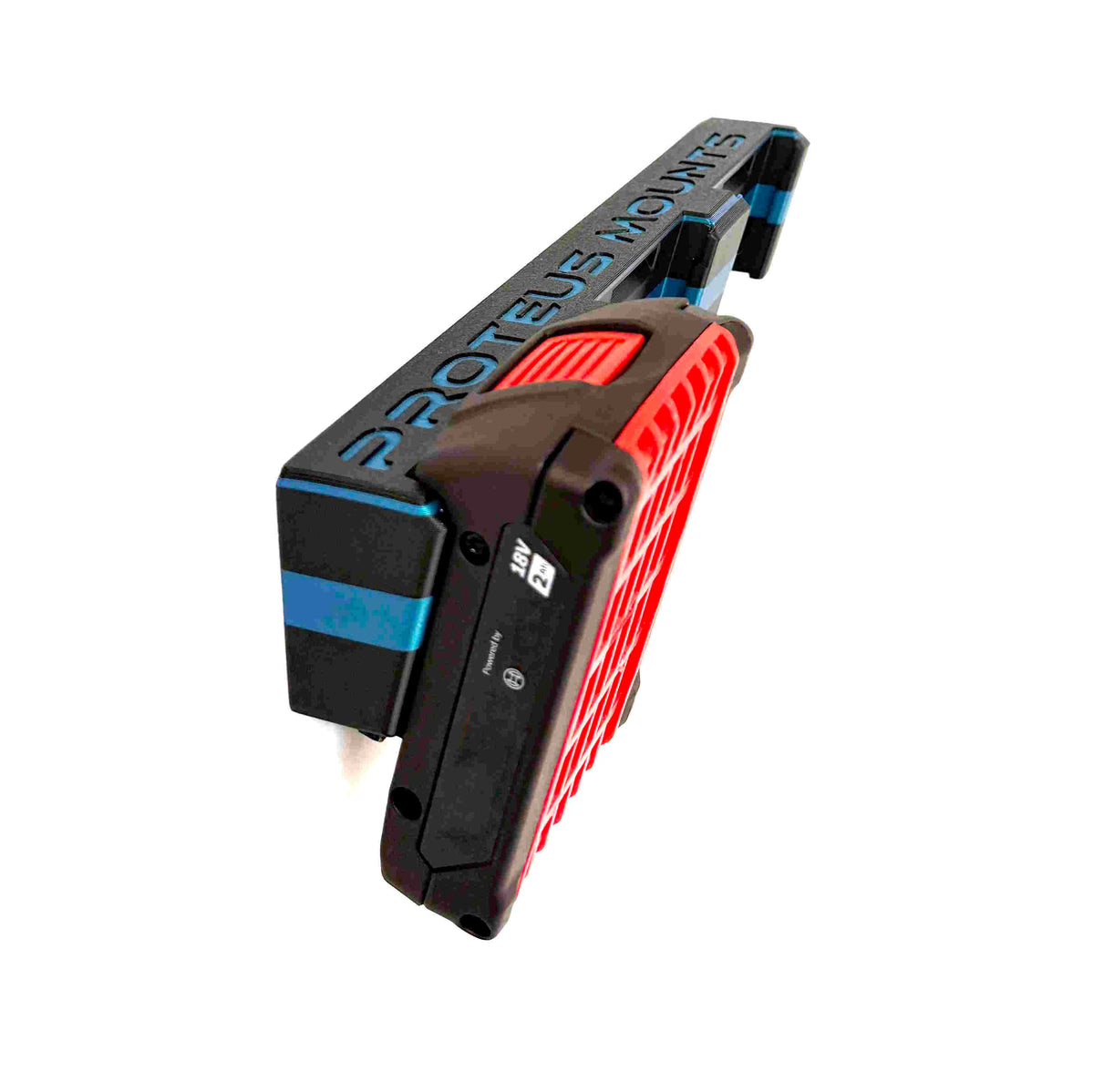 Bosch 18V Battery Holder – 2 Pack Secure-Lock Battery Mounts – Holds Up to 6 Compatible Bosch 18V Batteries – Made in USA
