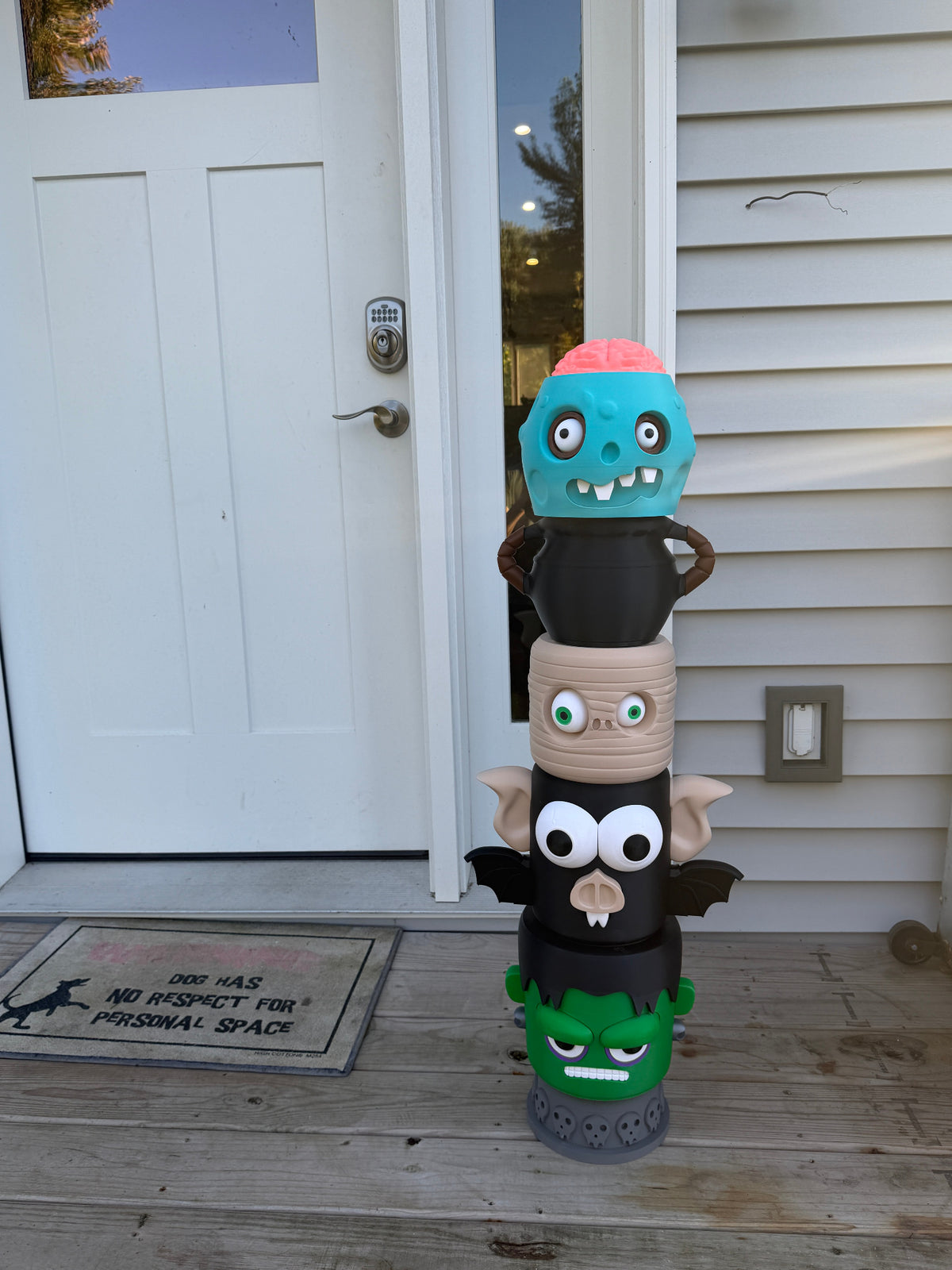 Assembled Halloween Totem Pole example